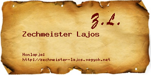 Zechmeister Lajos névjegykártya