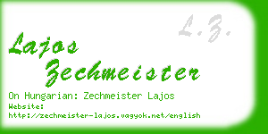 lajos zechmeister business card